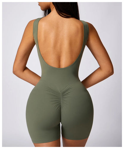 Women Clothes Training Yoga Sportswear Sports Jumpsuit Fitness Rompers Female Push Up Workout Bodysuits Playsuit Set - The Clothing Company Sydney