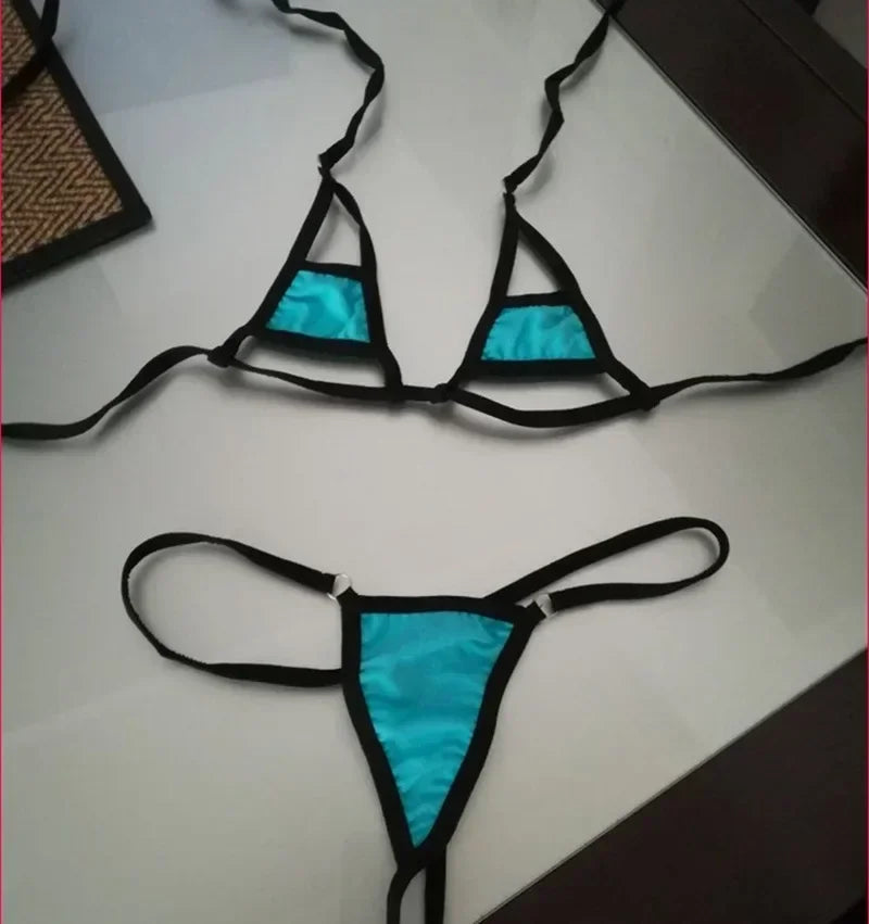 2 Piece Triangle Bikini Top Micro Mini Bikini Minimal Cover Swimwear Thong Micro Swimsuit Bathers Bathing Suits The Clothing Company Sydney