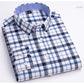 Men's Versatile Casual Checkered Oxford Cotton Shirts Single Pocket Long Sleeve Standard-fit Button Down Gingham Striped Shirt The Clothing Company Sydney