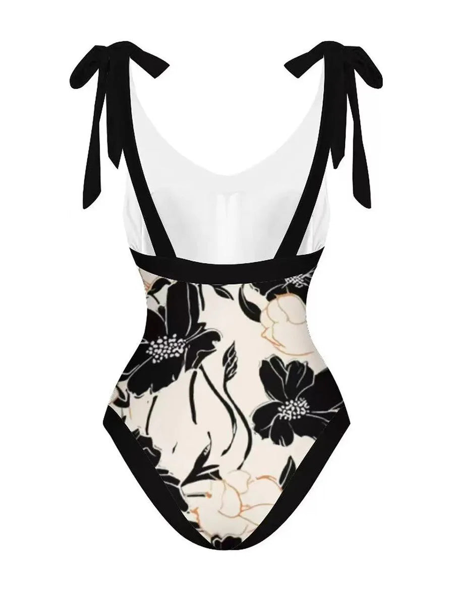 String One Piece Swimsuit & Vent Skirt Padded Women Bathing Suit Swimming Summer Beachwear Bodysuit Swimwear The Clothing Company Sydney