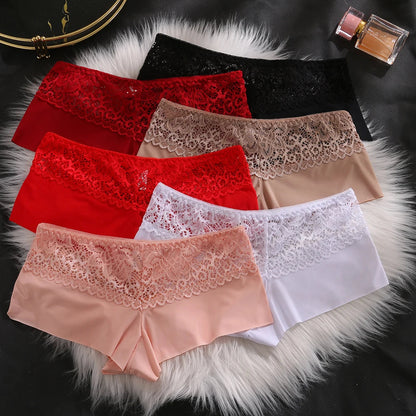 6 Pack Women's Panties Lace Boxers Seamless Female Underwear Temptation Boyshorts Boxer Lingerie Briefs The Clothing Company Sydney
