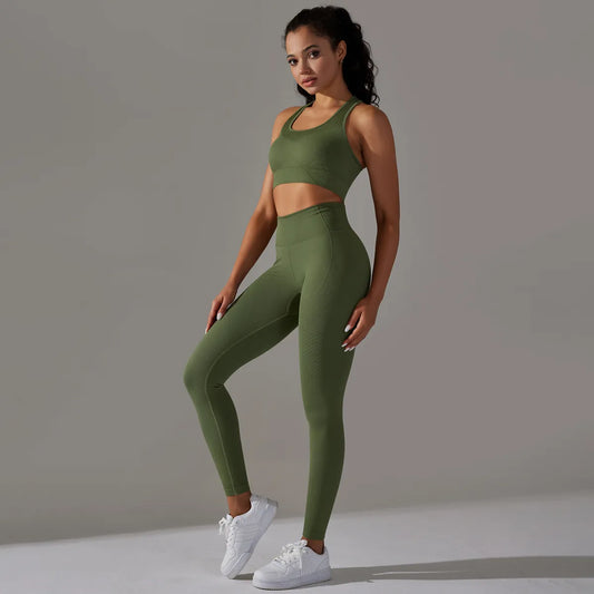 Women Yoga Set Seamless Sport Gym Set Bra Workout Running High Waist Leggings For Women Suit For Fitness Clothes Gymwear The Clothing Company Sydney
