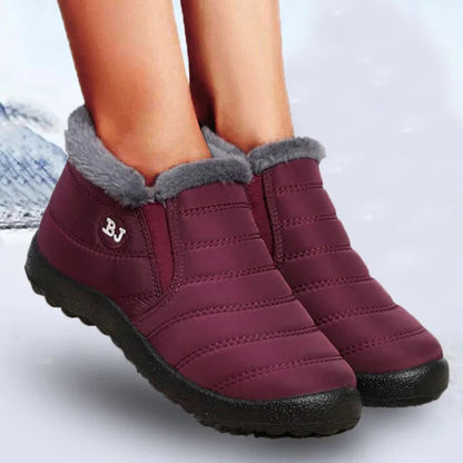 Women’s Fur Snow Boots – Waterproof Slip-On Ankle Shoes The Clothing Company Sydney
