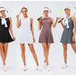 Tennis Dress With Separate Shorts Sleeveless Golf Sport Skirts Set with Pockets Training Running Fitness Badminton Dress The Clothing Company Sydney