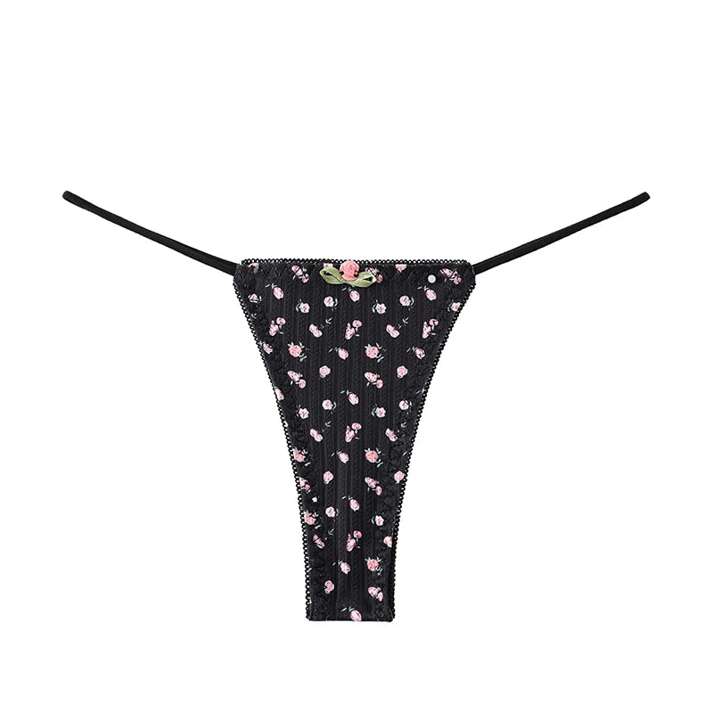 Women's Panties Printed Bikini Lingerie Fashion Lingerie G String Breathable Underwear