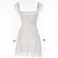 Elegant White Lace Strap Mini Dress For Women Fashion Sleeveless Backless Loose Short Dresses Clubwear The Clothing Company Sydney