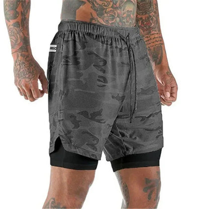Men’s 2-in-1 Running Shorts – Double-Layer Gym Training & Beach Sportswear The Clothing Company Sydney