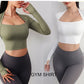 Long Sleeve Midriff Yoga Tops Sports Fitness Crop Top Gym Shirts Slim Fit Running Tank Tops Criss Cross Top The Clothing Company Sydney