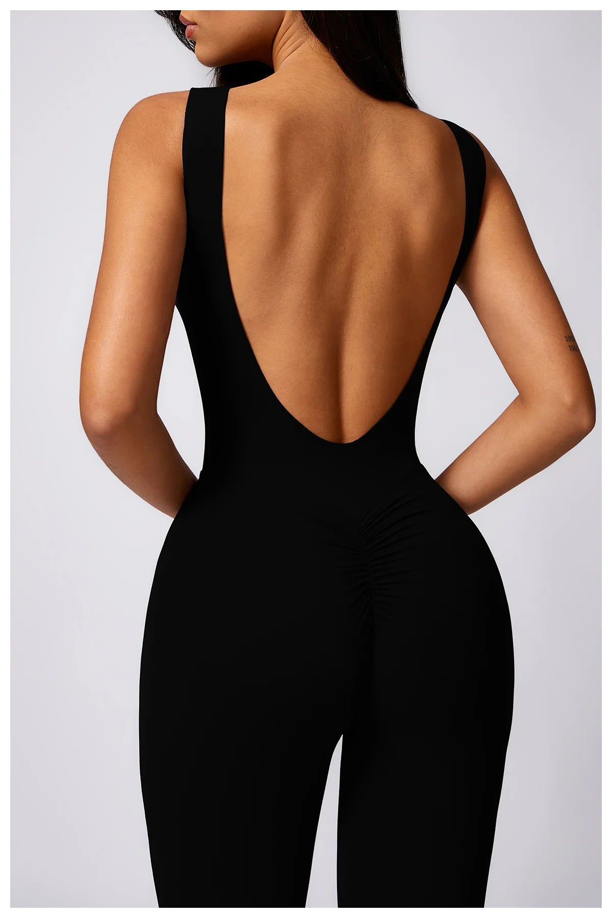 Women's V Back Jumpsuit Gym Set Sports Jumpsuit Training Yoga Suit Fitness Rompers Stretch Workout Bodysuits Sportswear