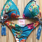 2 Piece Micro Swimsuit Women Feather Print Swimwear Female Bathing Suit Bikini Set The Clothing Company Sydney