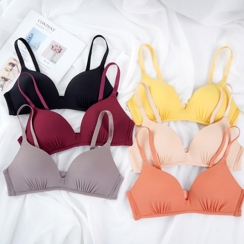 Seamless Bras for Women's Push Up Bras No Wire Brassiere A B Cup Underwear Bralette Three Quarters(3/4 Cup)  Lingerie The Clothing Company Sydney