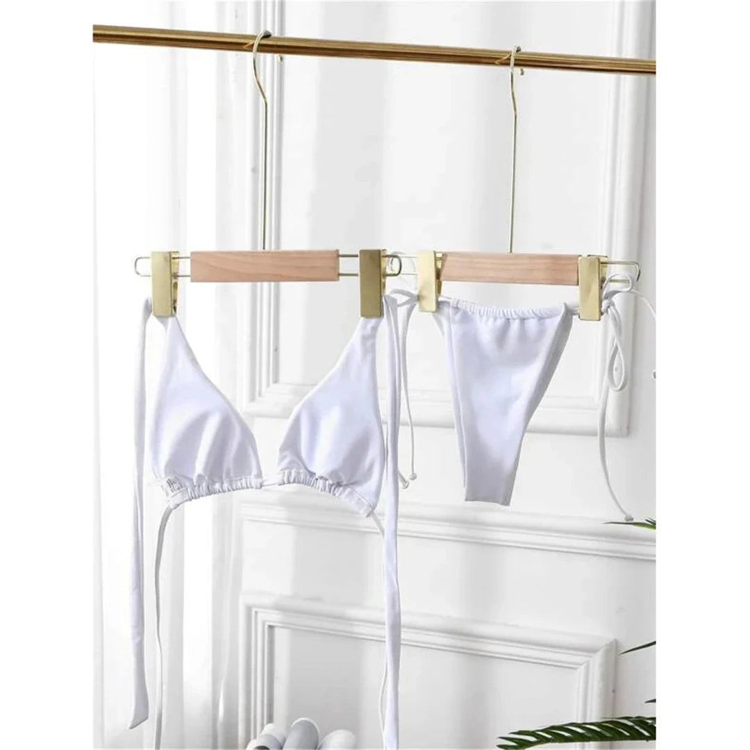 2 Piece Halter Mini Micro Thong Bikini Female Swimsuit Women Bikini set Bather Bathing Suit Swimwear The Clothing Company Sydney