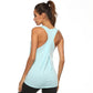 Women's Yoga Shirts Solid Sports Wear Fitness Gym Clothing Fit Top Workout Training Crop Tops Sleeveless Blouse T-shirts Quick Dry Top