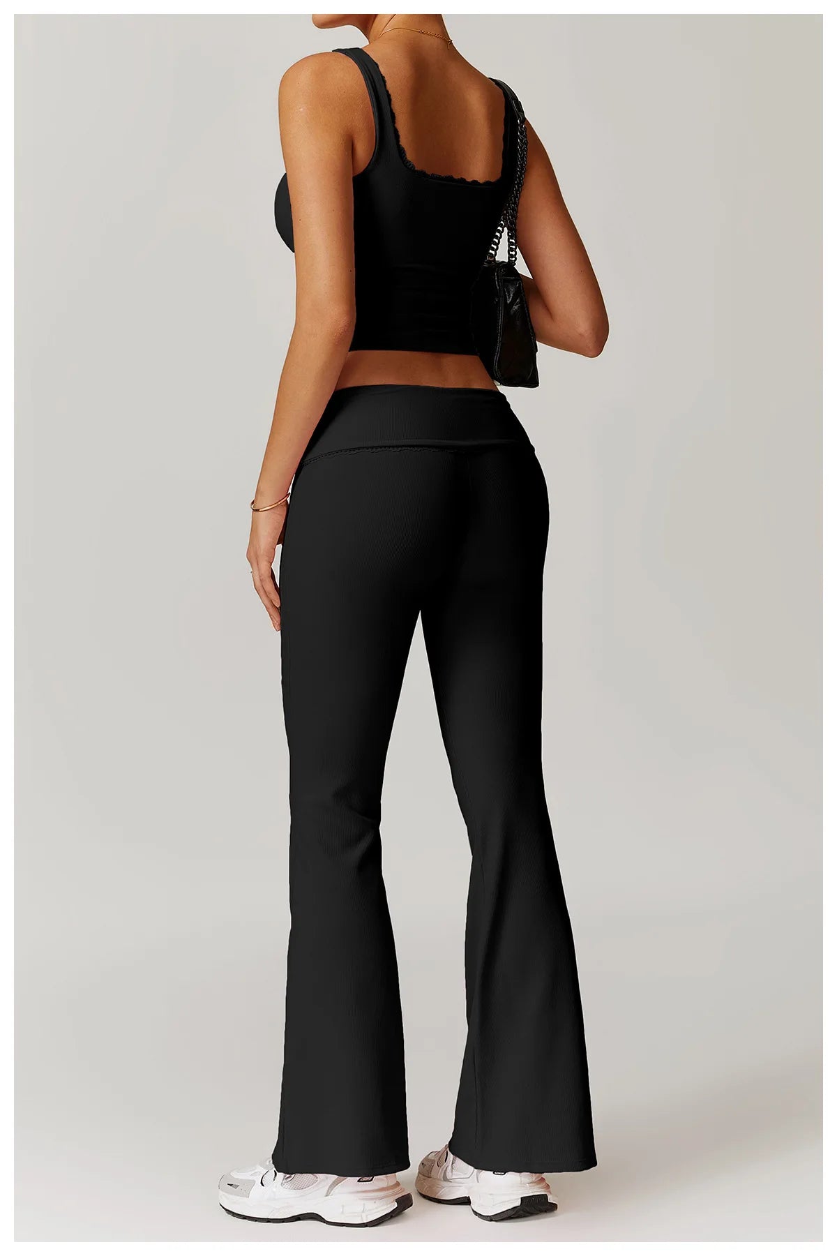 Tight High Waist Yoga Bell Pants Wide Leg Outer Wear Micro-pants Women's Casual Fitness Sports Pants The Clothing Company Sydney