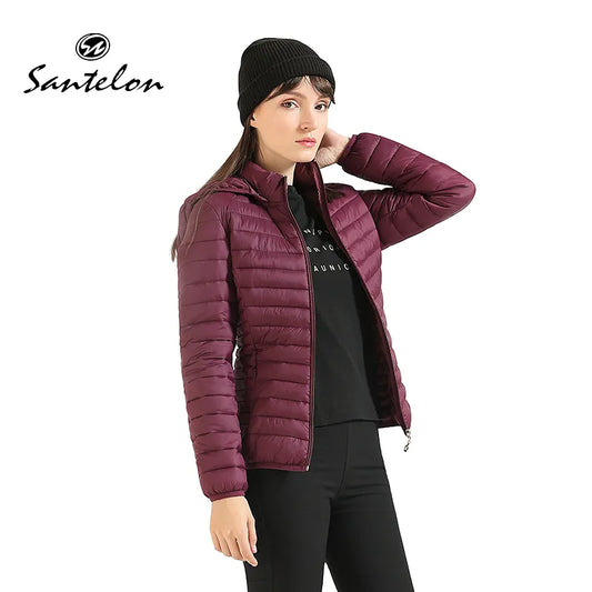 Winter Parka Ultralight Padded Puffer Jacket For Women's Coat With Hood Outdoor Warm Lightweight Outwear With Storage Bag The Clothing Company Sydney