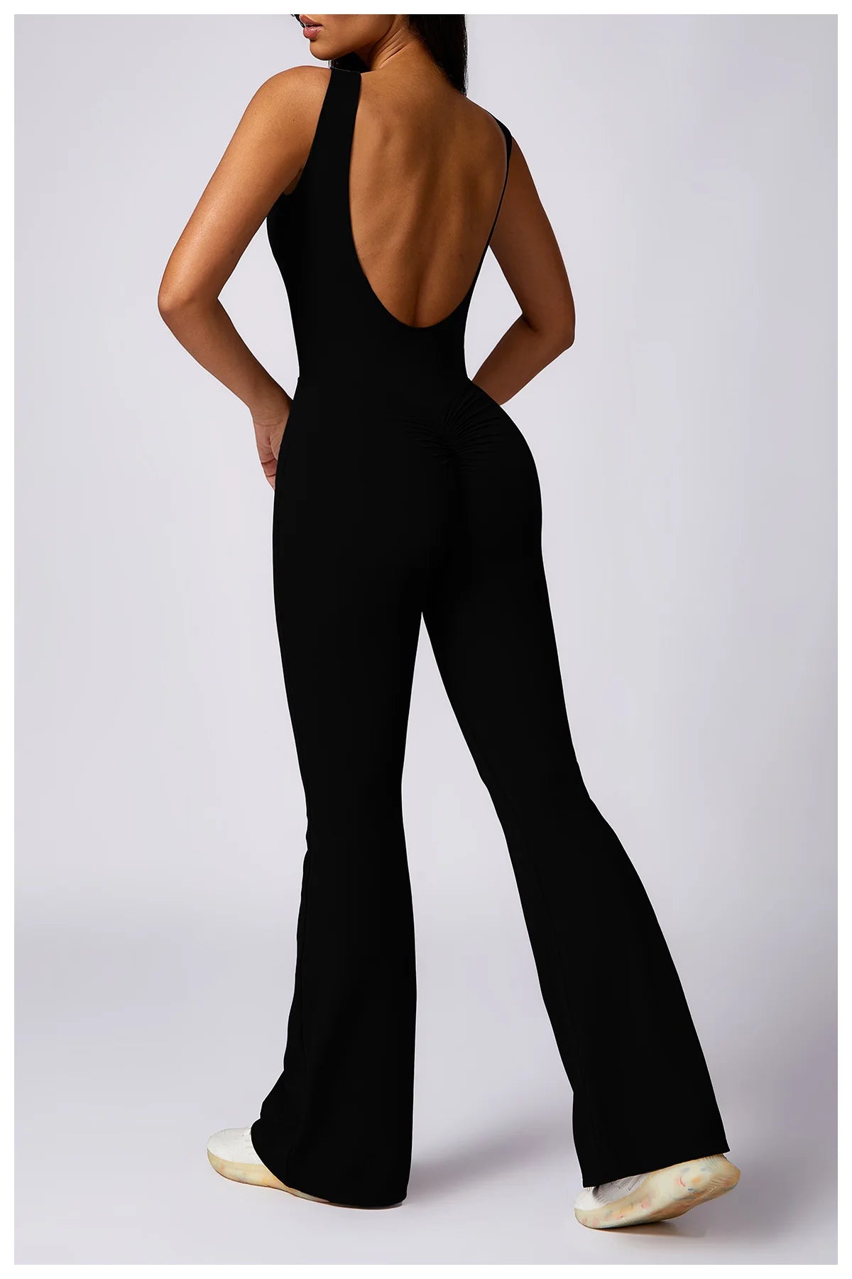 Women's V Back Jumpsuit Gym Set Sports Jumpsuit Training Yoga Suit Fitness Rompers Stretch Workout Bodysuits Sportswear