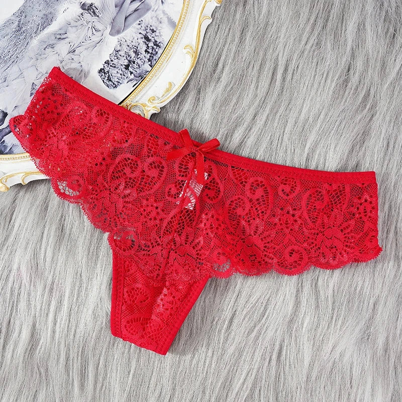 Lace Thong Women Low Waist Panties Transparent Underwear Hollow Out Female Lingerie Elasticity Comfortable Underpants The Clothing Company Sydney