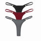 3 Pack Set Women's Panties Cotton Thongs Low Rise G String Solid Color Seamless Female Underpants Lingerie Underwear The Clothing Company Sydney