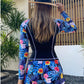 Tankini Women's Swimsuit Tropical Print Bikini Set Long Sleeve Swimwear Summer Shorts Beachwear Female Bathing Suit The Clothing Company Sydney