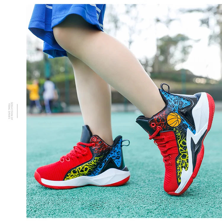 Kids Children's Sports Boys Girls Running Casual Outdoor Breathable Mesh Wear-Resistant Sneakers Basketball shoes. The Clothing Company Sydney