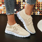 Mesh Breathable Soft Sole Sneakers Lightweight Non-Slip Running Walking Casual Lace Up Flats Shoes