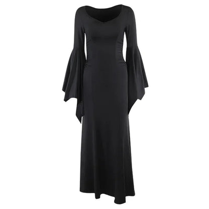 Women's Halloween Costume Batwing Sleeve Black Gothic Dress The Clothing Company Sydney