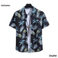 Men's Summer Short Sleeve Printed Shirt Thin Beach Shirt Men's Clothing Turtle Neck Polo  Shirt Casual Top