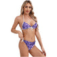 Women's Mermaid Print Swimsuit Bikini Bathing Suit Halter Sponge Pad Bra and Drawstring Briefs Beach Pool Surfing Swimwear