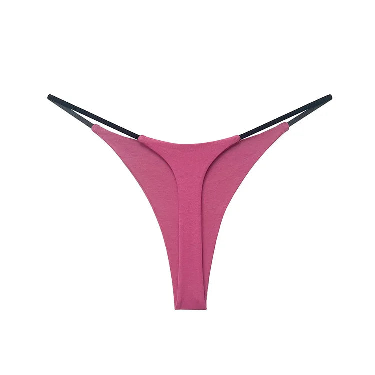Low Waist Cotton Thong Women Panties Briefs T-back Bikini Underwear Seamless G String Sports Lingerie