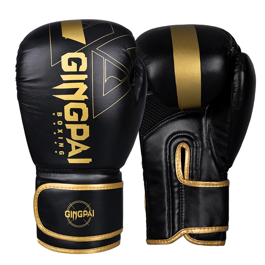 Adult and kids PU Muay Thai boxing gloves for MMA, kickboxing, and training equipment