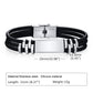 Custom Men's Bracelets, 11.5mm Laser Stainless Steel Bangle, Black Silicone Wristband Gift Jewellery The Clothing Company Sydney