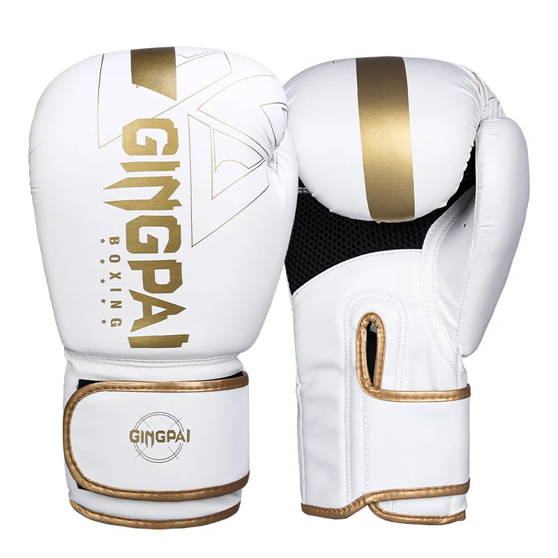 PU Muay Thai boxing gloves for adults and kids, designed for MMA, kickboxing and training