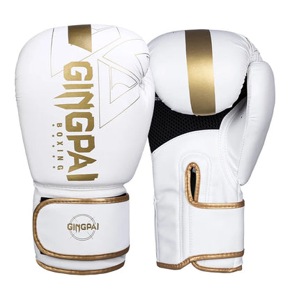 PU Muay Thai boxing gloves for adults and kids, designed for MMA, kickboxing and training