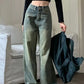 Vintage Baggy Straight Denim Trousers Y2K High Waist Loose Wide Leg Jeans Women Streetwear All-Match Casual Pants