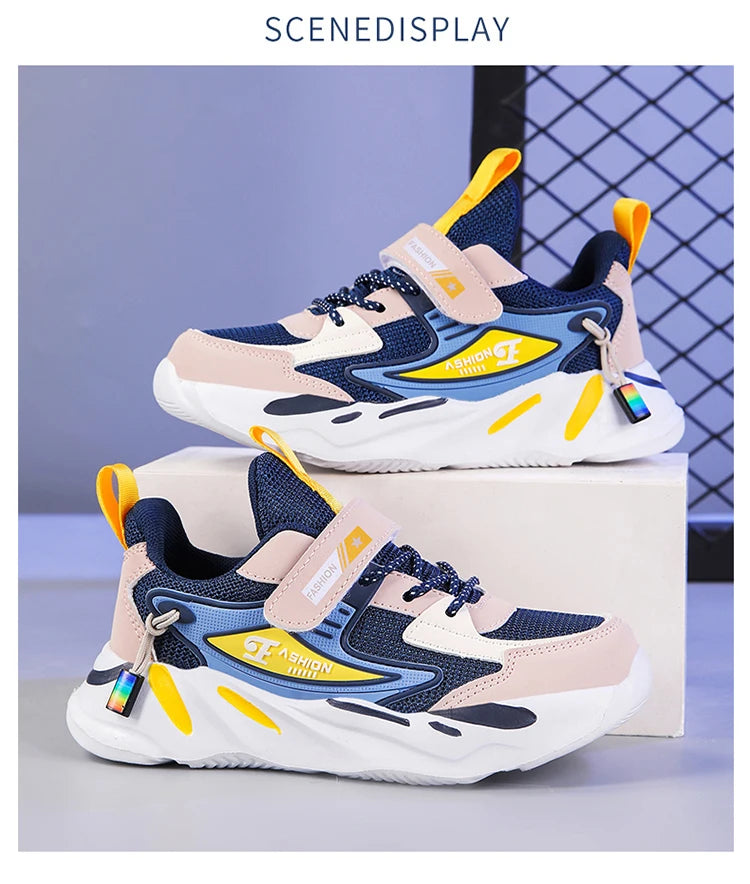 Kids Children Boys Mesh Sports Running Shoes Breathable Non-slip For Girls Casual Running Walking Sneakers