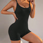 Women's Jumpsuit Short Bodycon High Elasticity Nylon Bodysuit Yoga Sports Workout Gym One Piece Criss Cross Activewear