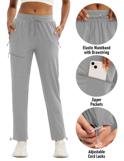 UPF50+ Quick Dry Cargo Pants Womens Outdoor Hiking 4 Pockets Sweatpant Breathable Waterproof UV Protection Trousers The Clothing Company Sydney