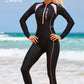 Women's Swimwear One piece Thin Diving Suit Long Sleeve Full Body Surfing Snorkelling Beach Wear Sunscreen Swimsuit