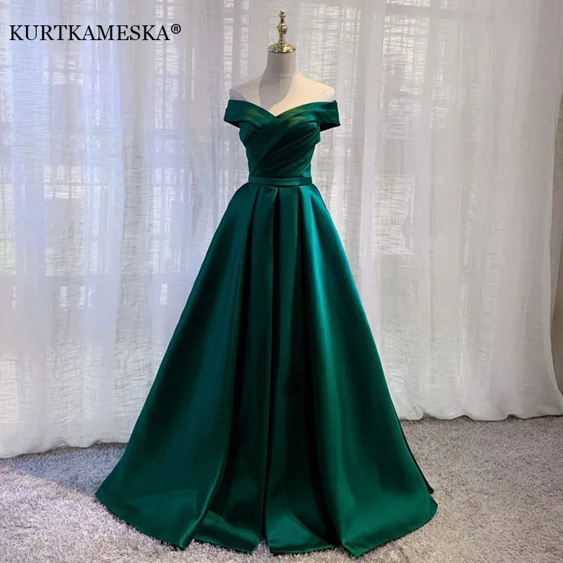 Elegant Formal Boat Neck Satin Wedding Bridesmaid Maxi Long Prom Evening Cocktail Party Summer Dresses The Clothing Company Sydney