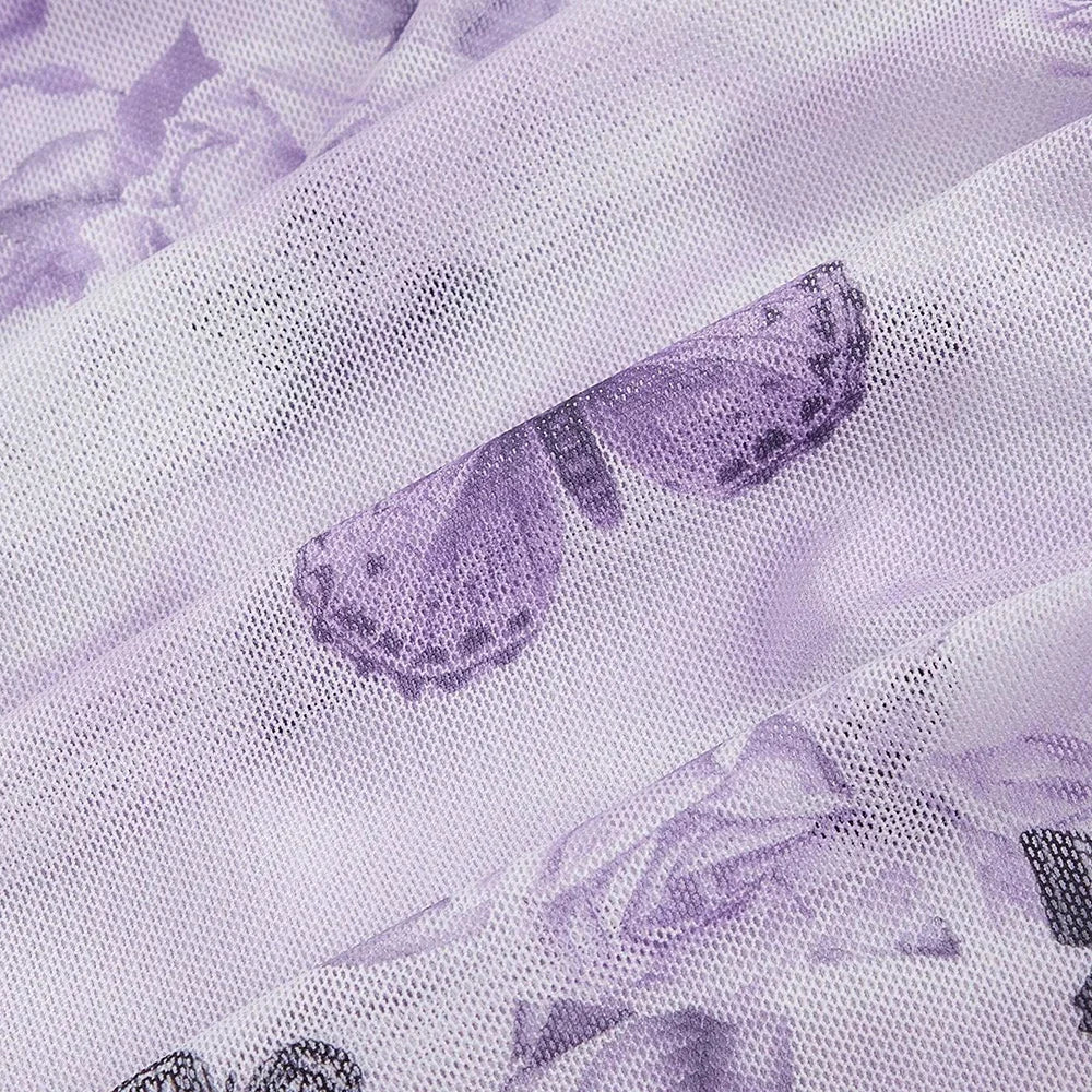 Y2K Floral Milkmaid Dress – Women’s Square Neck Slim Cami Dress for Summer The Clothing Company Sydney