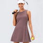 Tennis Dress With Separate Shorts Sleeveless Golf Sport Skirts Set with Pockets Training Running Fitness Badminton Dress The Clothing Company Sydney