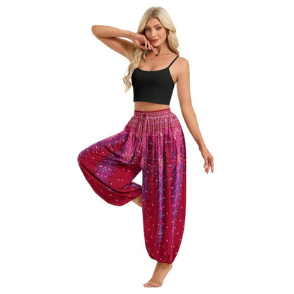 Boho Yoga Pants Women Hippie Harem Printed Dye High Waist Beach Wear The Clothing Company Sydney