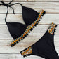 2 Piece Push Up Bikini Swimwear Women Tassel Black Ball Leopard Swimsuit Bathing Suit Bikinis Set Biquini Brazilian Beach Wear The Clothing Company Sydney