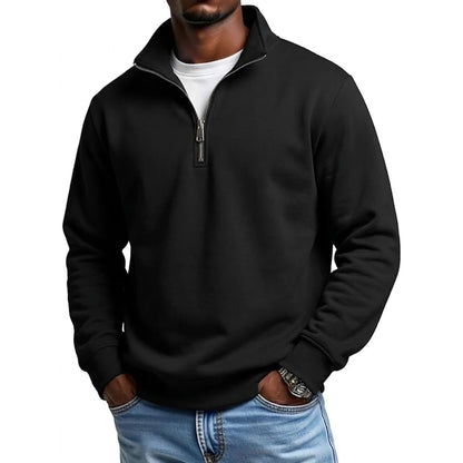 Mens Zipper Sweatshirts Spring Quarter Zip Pullover Half Zipper Hoodie Gym Autumn Solid Sweatshirt Jumper