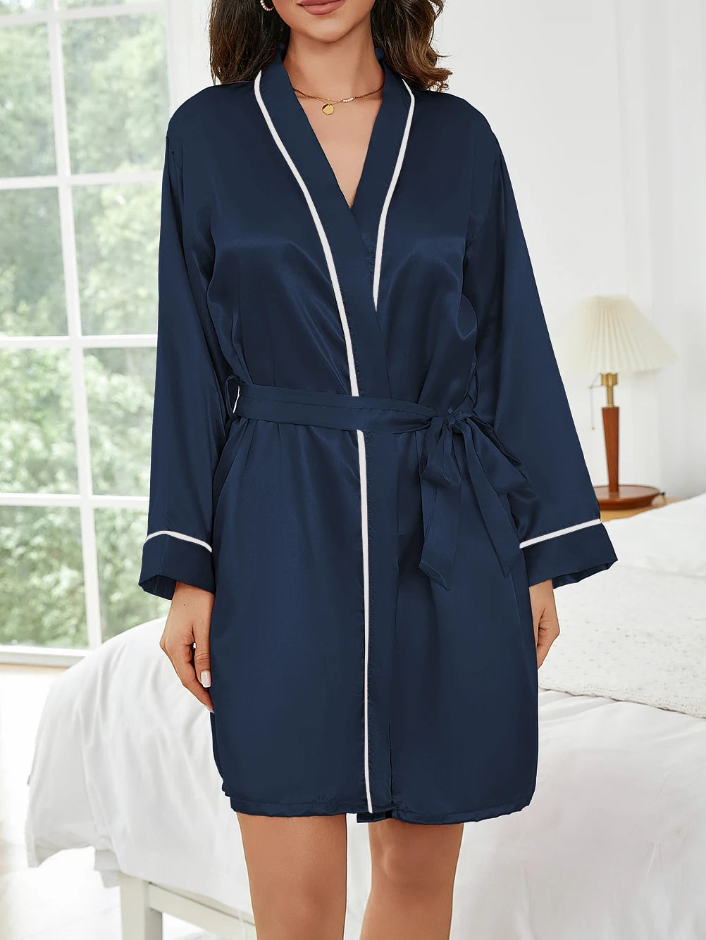 Womens Summer Thin Home Sleepwear Casual Bathrobe Fashion Nightwear Short Robe The Clothing Company Sydney
