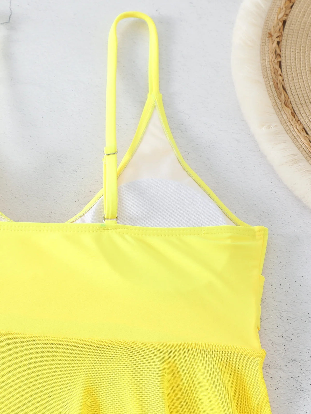 Plus size women’s two-piece tankini swimsuit with swim top and matching bottom for beachwear
