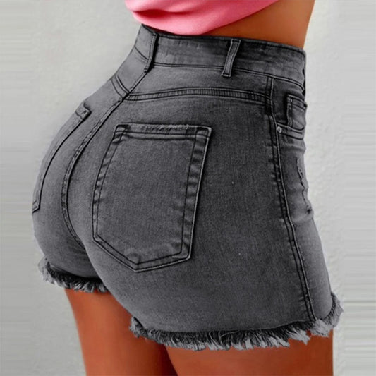 Cotton Denim Shorts for Women's Summer Street Style High Waist Jeans Casual Y2K Crop Shorts The Clothing Company Sydney