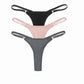 3 Pack Set Women's Panties Cotton Thongs Low Rise G String Solid Color Seamless Female Underpants Lingerie Underwear The Clothing Company Sydney