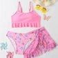 Flower Print Girls Swimwear Kids Children 3 Piece Swimsuit Cover Up Set Teens Swimming Suit The Clothing Company Sydney