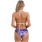 Women's Mermaid Print Swimsuit Bikini Bathing Suit Halter Sponge Pad Bra and Drawstring Briefs Beach Pool Surfing Swimwear